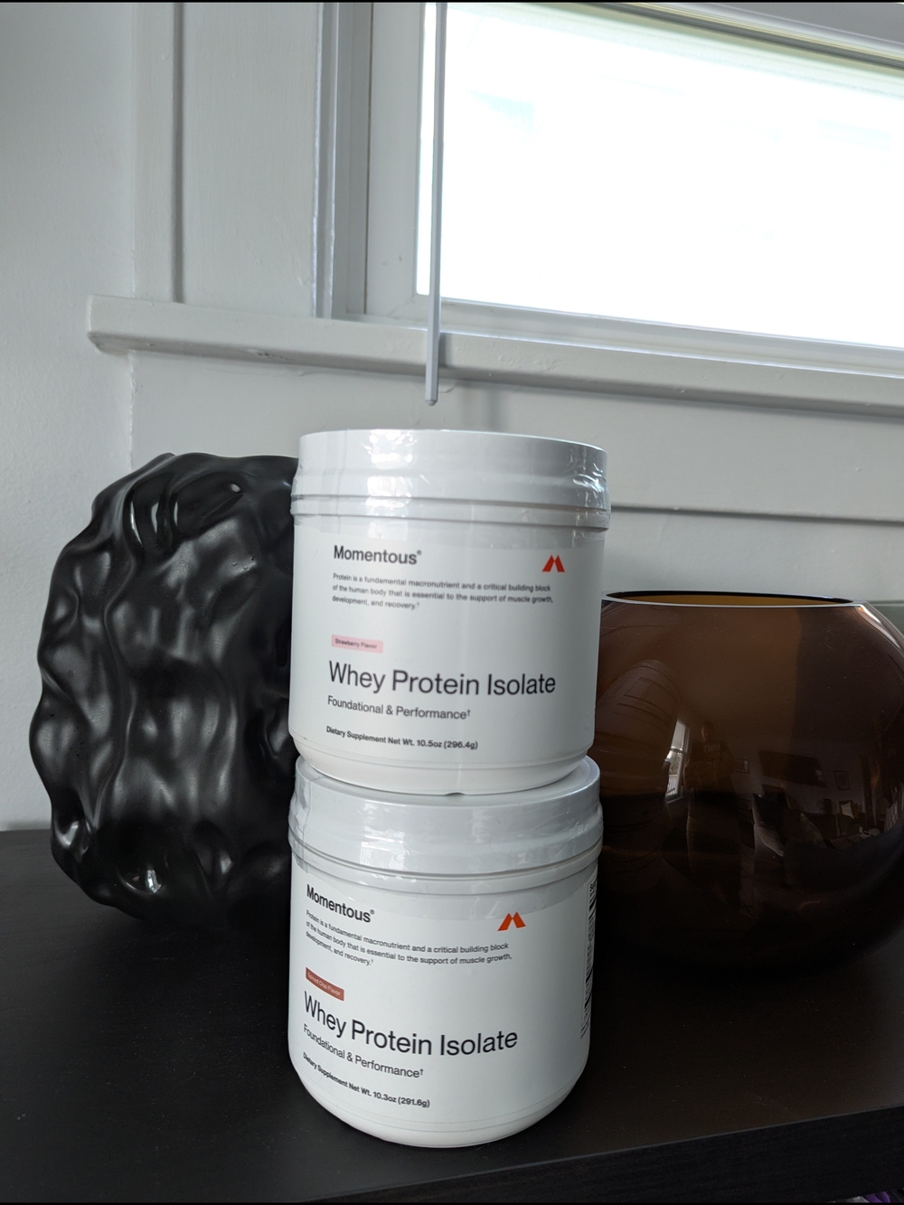 Momentous Whey Protein Isolate - Chocolate and Strawberry